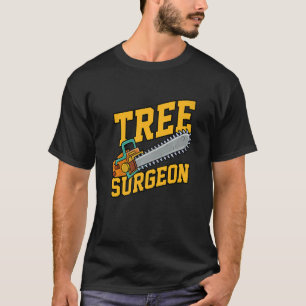 Camiseta Cirurgião de Árvores Trabalhando Arranjo Mecan
