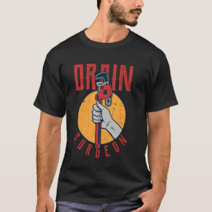 Camiseta Cirurgião de Drenagem de Encanação Engraçado Encan
