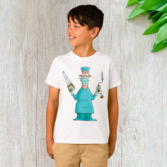 Camiseta Cirurgião Engraçado Cartoon Hillarie Humor Médico (Criador carregado)