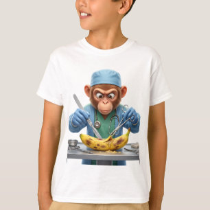 Camiseta Cirurgião Macaco Caprichoso Realizando Crítico