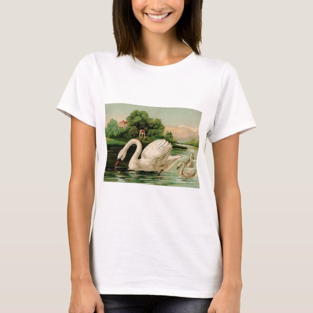 Camiseta Cisne Antigo no Lago (Frente)