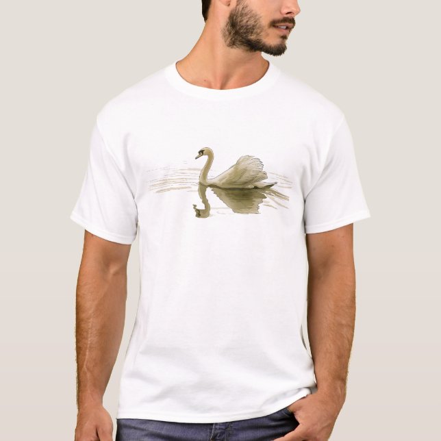Camiseta Cisne Deslizando Sobre a Água (Frente)