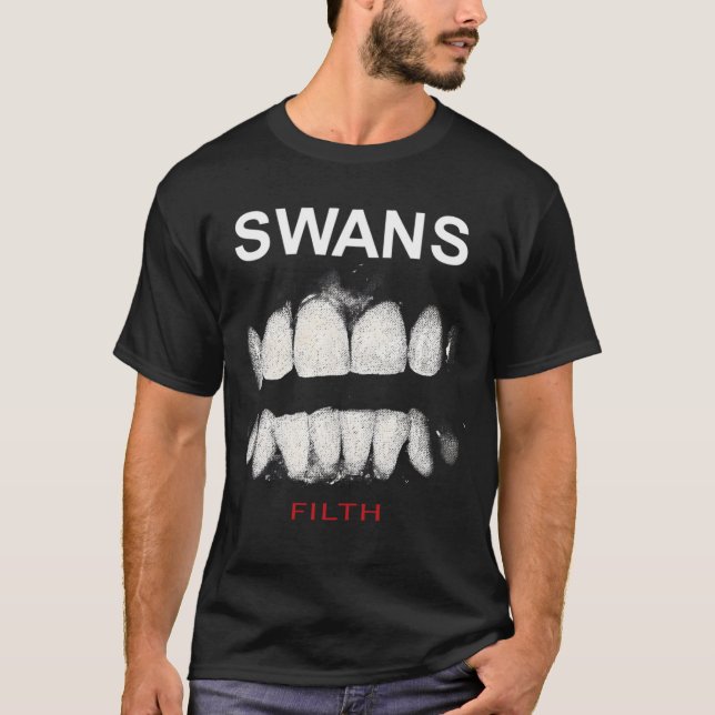 Camiseta cisnes banda sujeira Clássico (Frente)