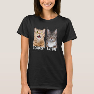 Camiseta cita as aspas dois gatos dia bom dia ruim rabugent