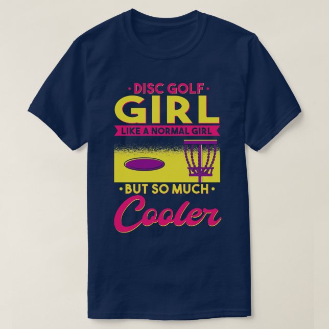 Camiseta Citação 1 do Disk Golf Girl (Frente do Design)