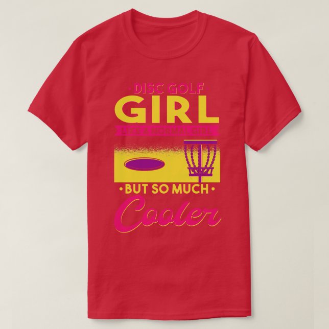 Camiseta Citação 1 do Disk Golf Girl (Frente do Design)