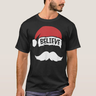 Camiseta Citação Acreditada Na Reunião Familiar Santa Hat M
