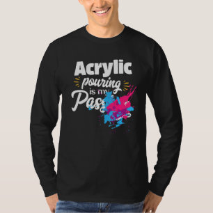 Camiseta Citação Acrílica De Arte Fluida