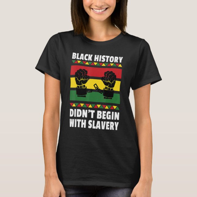 Camiseta Citação afro-americana do mês da história negra (Frente)