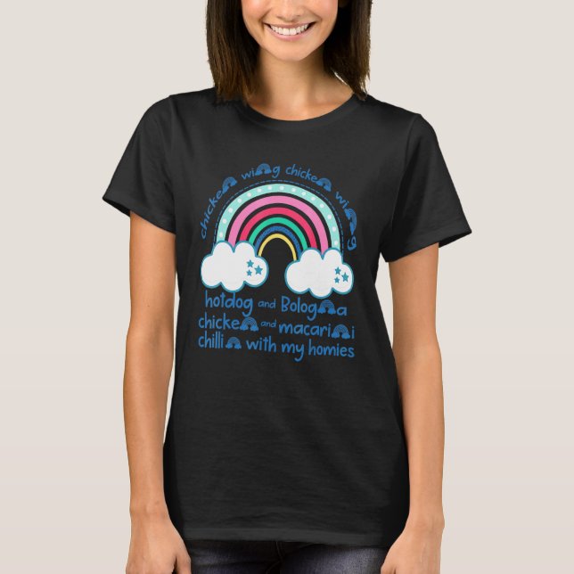 Camiseta Citação Asa de Frango Asa de Frango Cachorro-Quent (Frente)