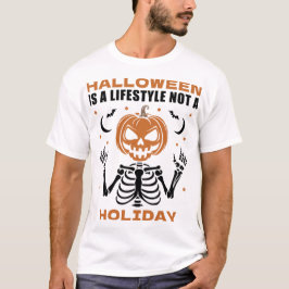 Camiseta Citação Assustadora de Halloween Como Estilo de Vi