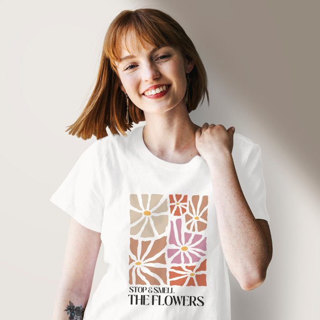 Camiseta Citação Boho Inspiração Flores (Criador carregado)
