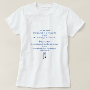 Camiseta Citação Civilização, Ambiente e Homem