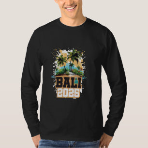 Camiseta Citação Colorida de Férias em Bali 2025