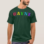 Camiseta Citação Colorida LGBQT na Fila de Esporte Gaynz Ga<br><div class="desc">Citação Colorida LGBQ da Fila de Esporte Gaynz Gay Gym.</div>