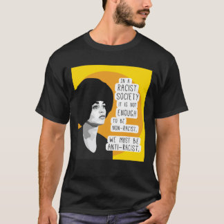 Camiseta Citação contra o racismo de Angela Davis