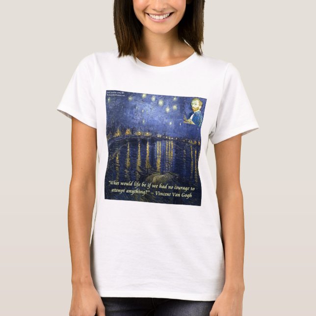 Camiseta Citação Coragem de Van Gogh (Frente)