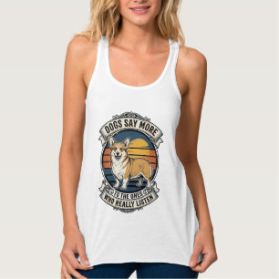 Camiseta Citação Corgi Entalhe Vintage Camiseta Am