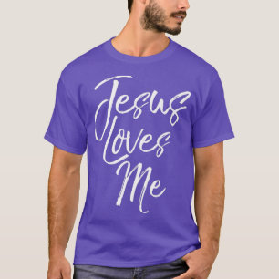 Camiseta Citação Cristã Bonita para Mulheres Jesus me am