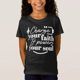 Camiseta Citação Cristã Motivacional – Carregue Sua Fé