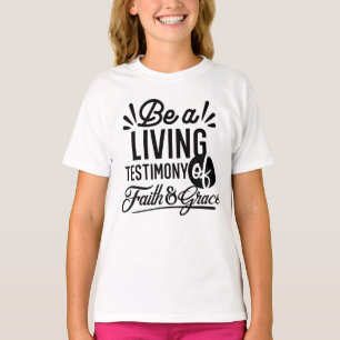 Camiseta Citação da Bíblia Testemunho Vivo Motivação Cristã