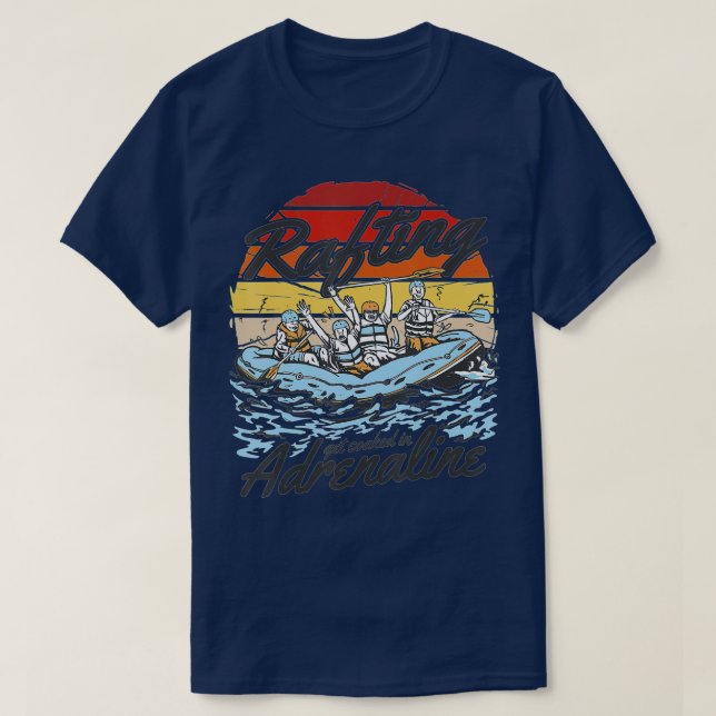 Camiseta Citação da equipe de jangadas, Rafting fica enchar (Frente do Design)