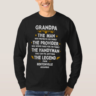 Camiseta Citação da família do avô EUA Cidade Bentonville A