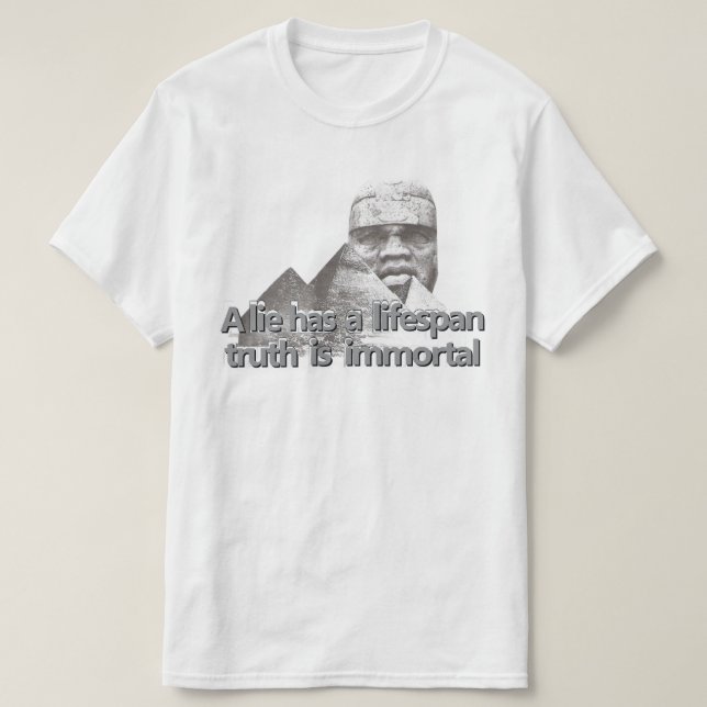 Camiseta Citação da grandeza afrocentrica (Frente do Design)