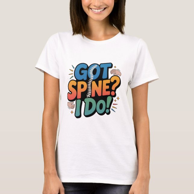 Camiseta Citação da Saúde Humor Spine do Chiropractor (Frente)
