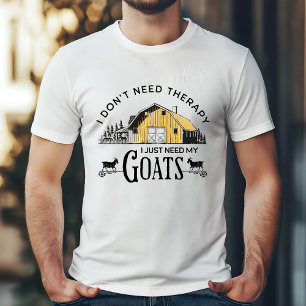 Camiseta Citação da Terapêutica Engraçada para o Goat Lover