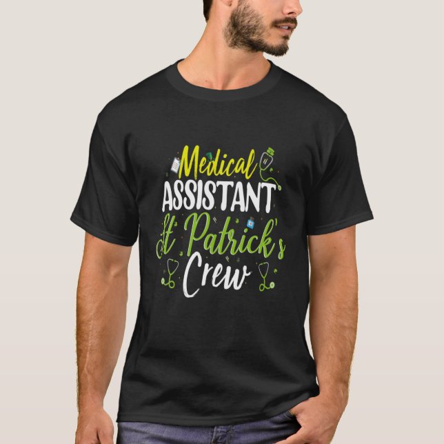 Camiseta Citação da Tripulação do Assistente Médico Dia de  (Frente)