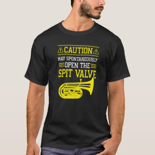Camiseta Citação da Válvula de Escarro do Instrumento Tuba 