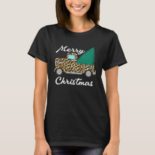 Camiseta Citação da Xadrez da árvore de Natal Red Truck com