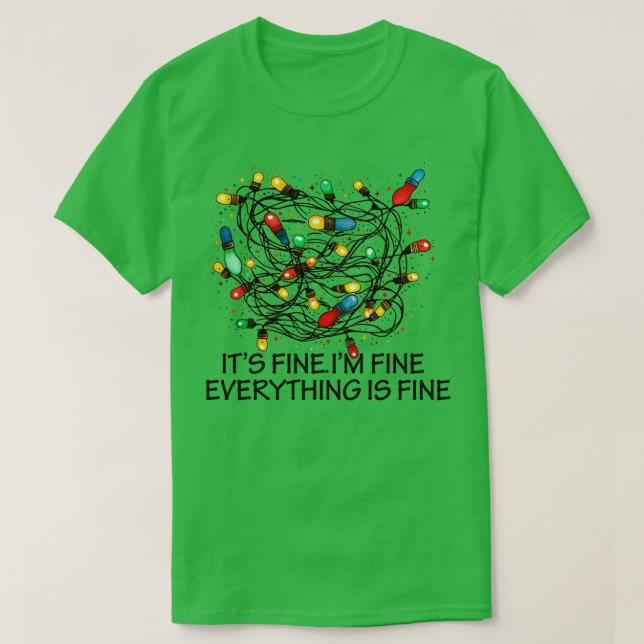 Camiseta Citação das Luzes de Natal (Frente do Design)