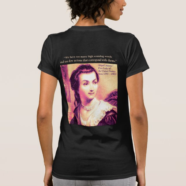 Camiseta Citação de Abigail Adams (Verso)