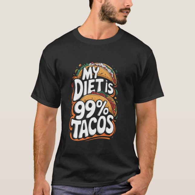 Camiseta Citação de Amante de Comida Mexicana Terça-feira d (Frente)
