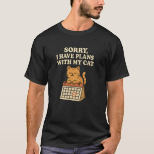 Camiseta Citação de Amante de Gato Introvertido com Gráfico