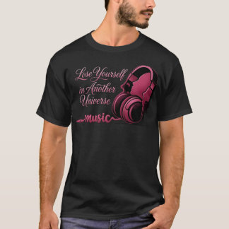Camiseta Citação de Amante de Música Estética – design de c