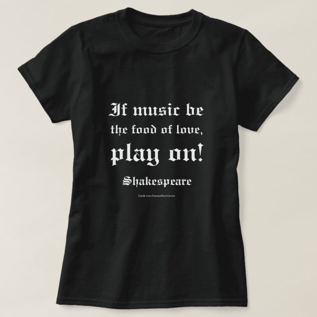 Camiseta Citação de Amor de William Shakespeare L3 (Frente do Design)
