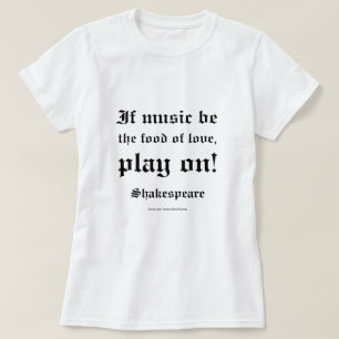 Camiseta Citação de Amor de William Shakespeare L3