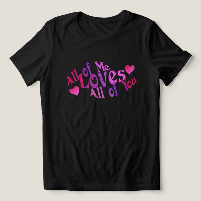 Camiseta Citação de Amor Presente de Dia dos Namor (Design frontal)