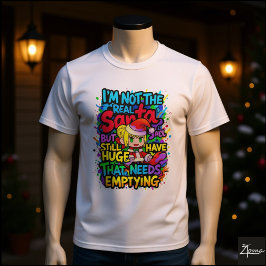 Camiseta Citação de Anime Papai Noel Enorme Precisa de Esva