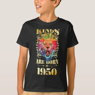 Camiseta Citação de aniversário do Rei Coroa Leão nascido e