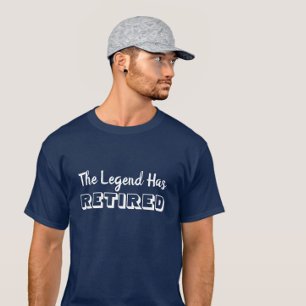 Camiseta Citação de Aposentadoria da Lenda em Tipografia Br