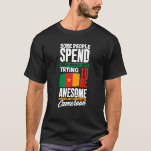 Camiseta Citação de Bandeira Camarões Camarões