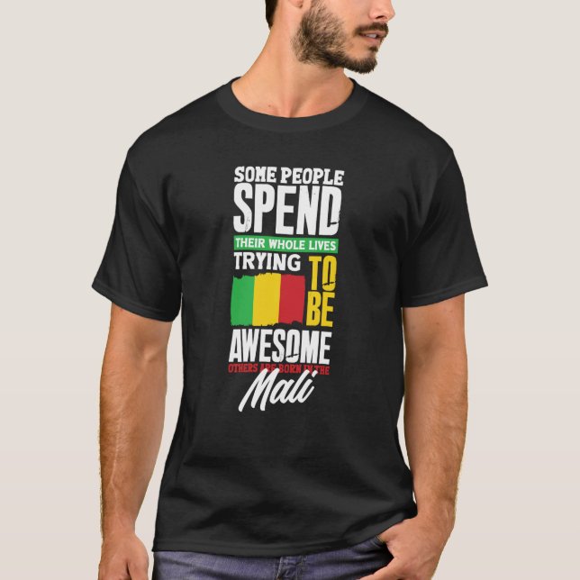 Camiseta Citação de Bandeira do Mali Mali Mali (Frente)