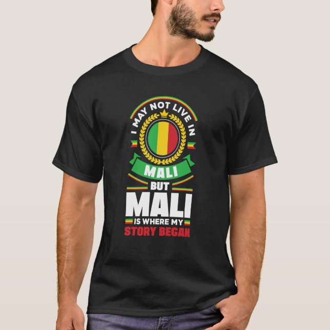 Camiseta Citação de Bandeira do Mali Mali Mali (Frente)