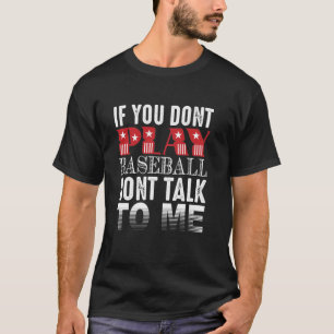 Camiseta Citação de beisebol em negrito – Sem beisebol, sem