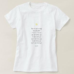 Camiseta Citação de Bíblia de Script de Construção Inspirac