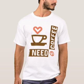 Camiseta Citação de Bloco Amante de Café Fofo Viciado em Ca